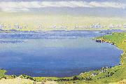 Ferdinand Hodler Genfersee von Chexbres aus oil on canvas